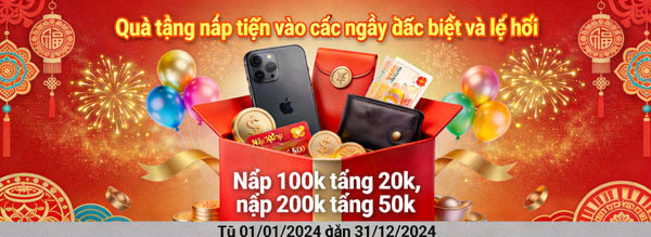 Quà tặng nạp tiền vào các ngày đặc biệt và lễ hội